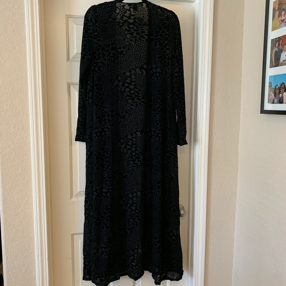 ❤️NEW S Black Stretch Duster Cardigan Jacket - Picture 7 of 7